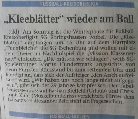 Kleeblätter am Ball