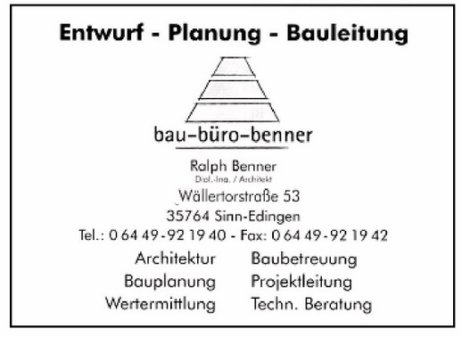 Sponsor Benner Bauplanung